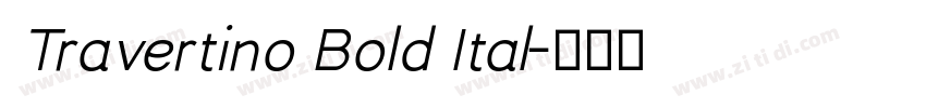 Travertino Bold Ital字体转换